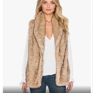 Sanctuary Tan Faux Fur Vest